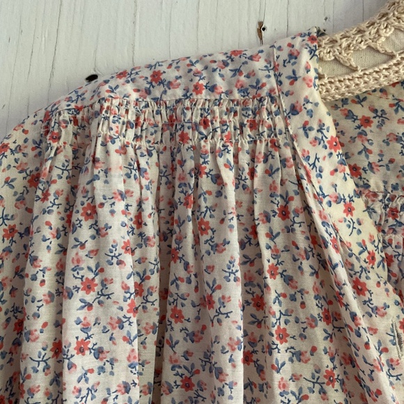 DOEN O’KEEFFE BLOUSE IN PEACH MATHRAS GARDEN FLORAL SZ: S - Picture 6 of 12